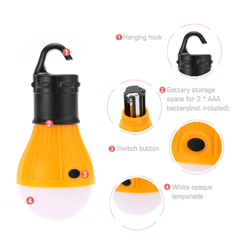 Portable LED Lamp Bulb Camping Light Emergency Light
