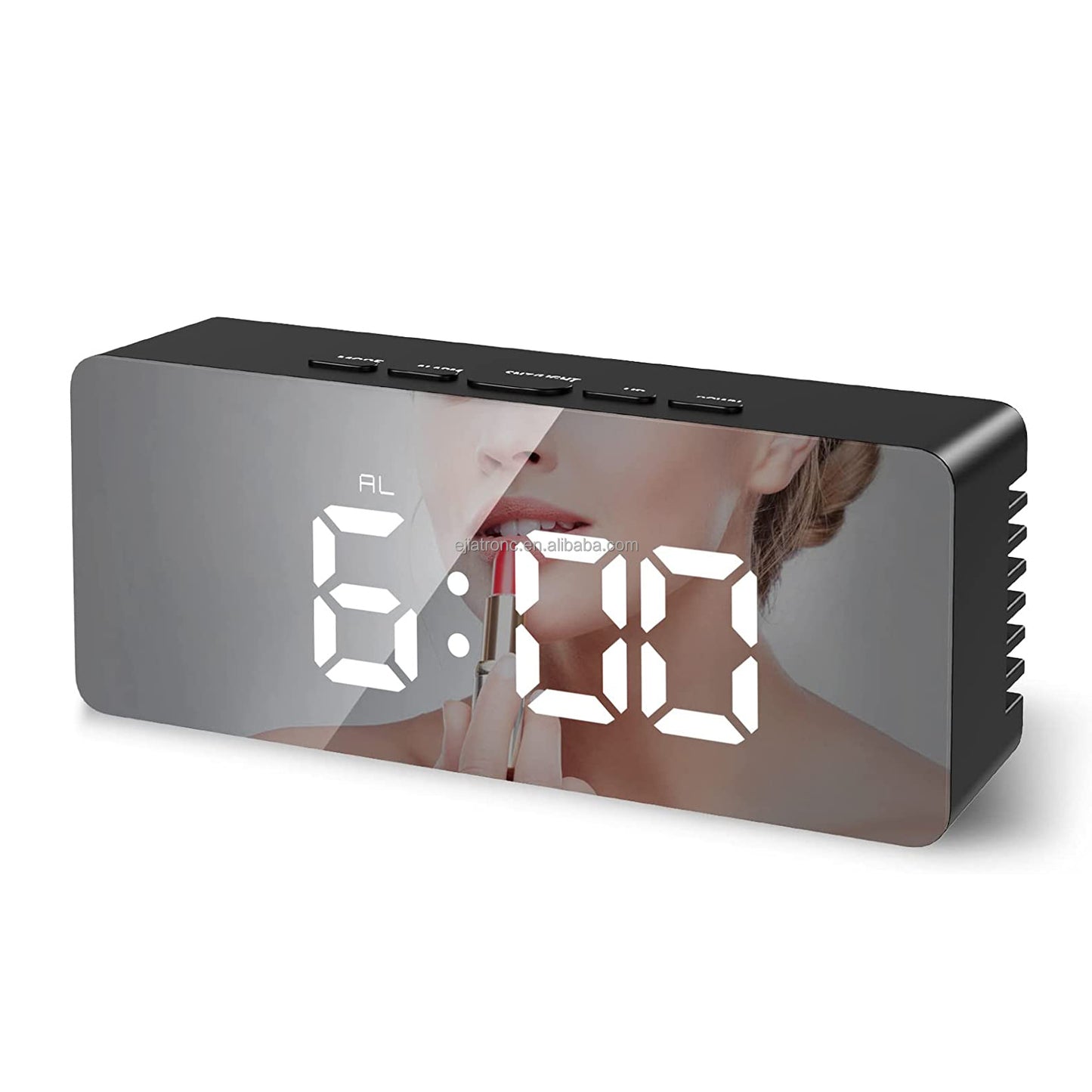 USB Cable Battery Operate Digital LED Mirror Alarm Clock Electronic